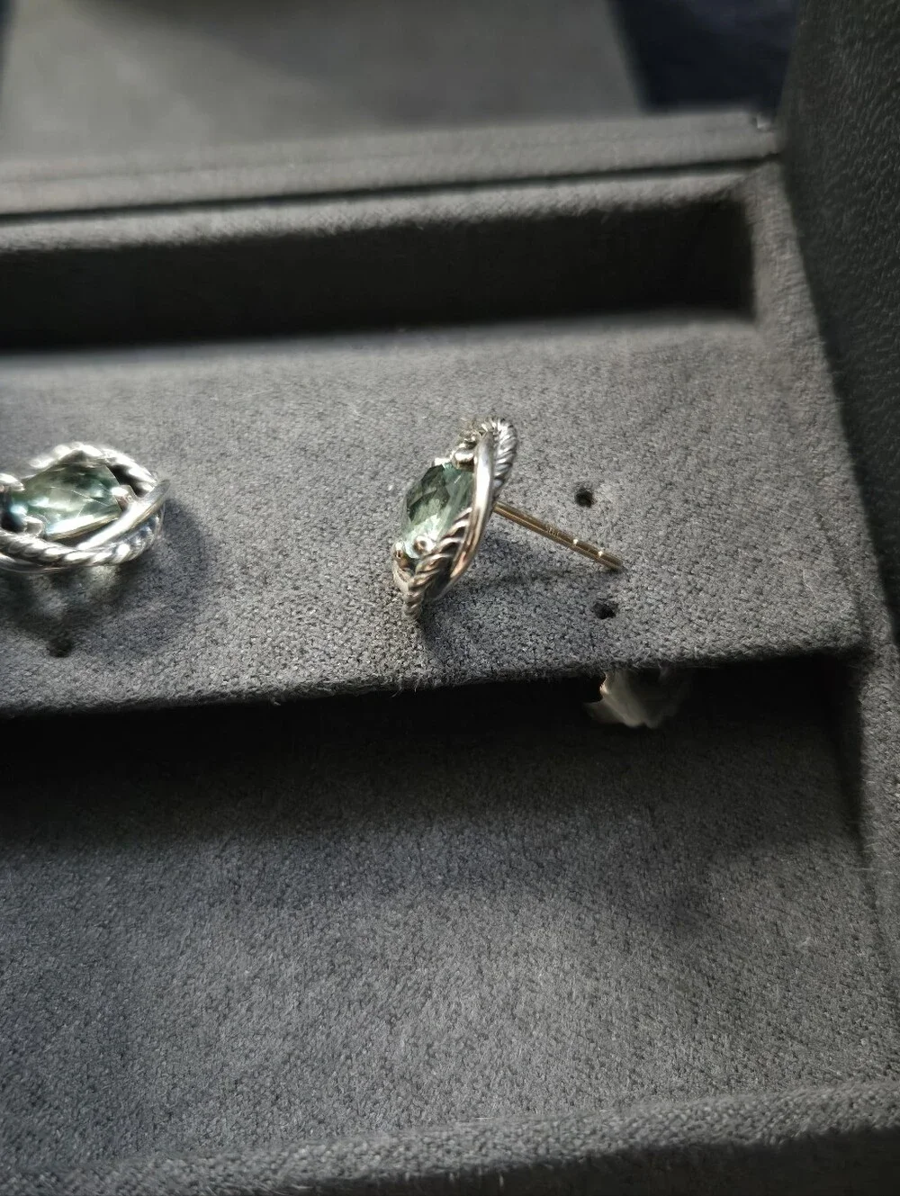 David Yurman Prasiolite Infinity Earrings